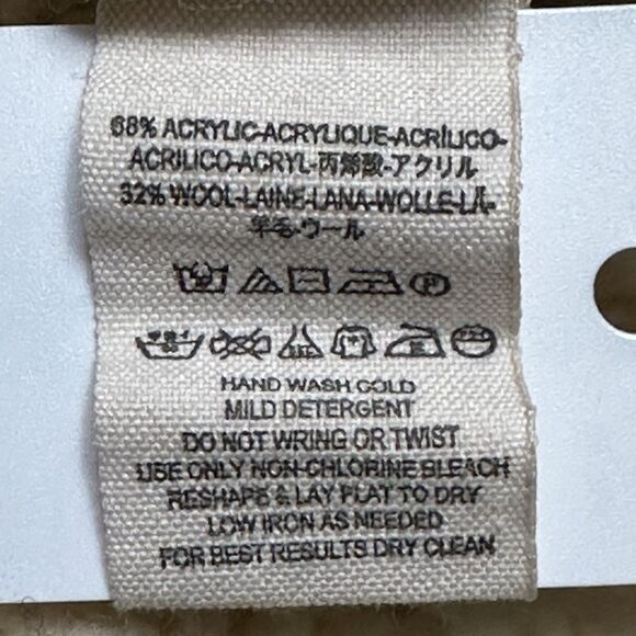 Free People Crashing Waves Pullover Chunky Knit Boho Sweater Ivory Wool Blend - Picture 5 of 8